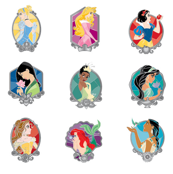 PIN'S MYSTÈRE Vitrail - Princesses Disney