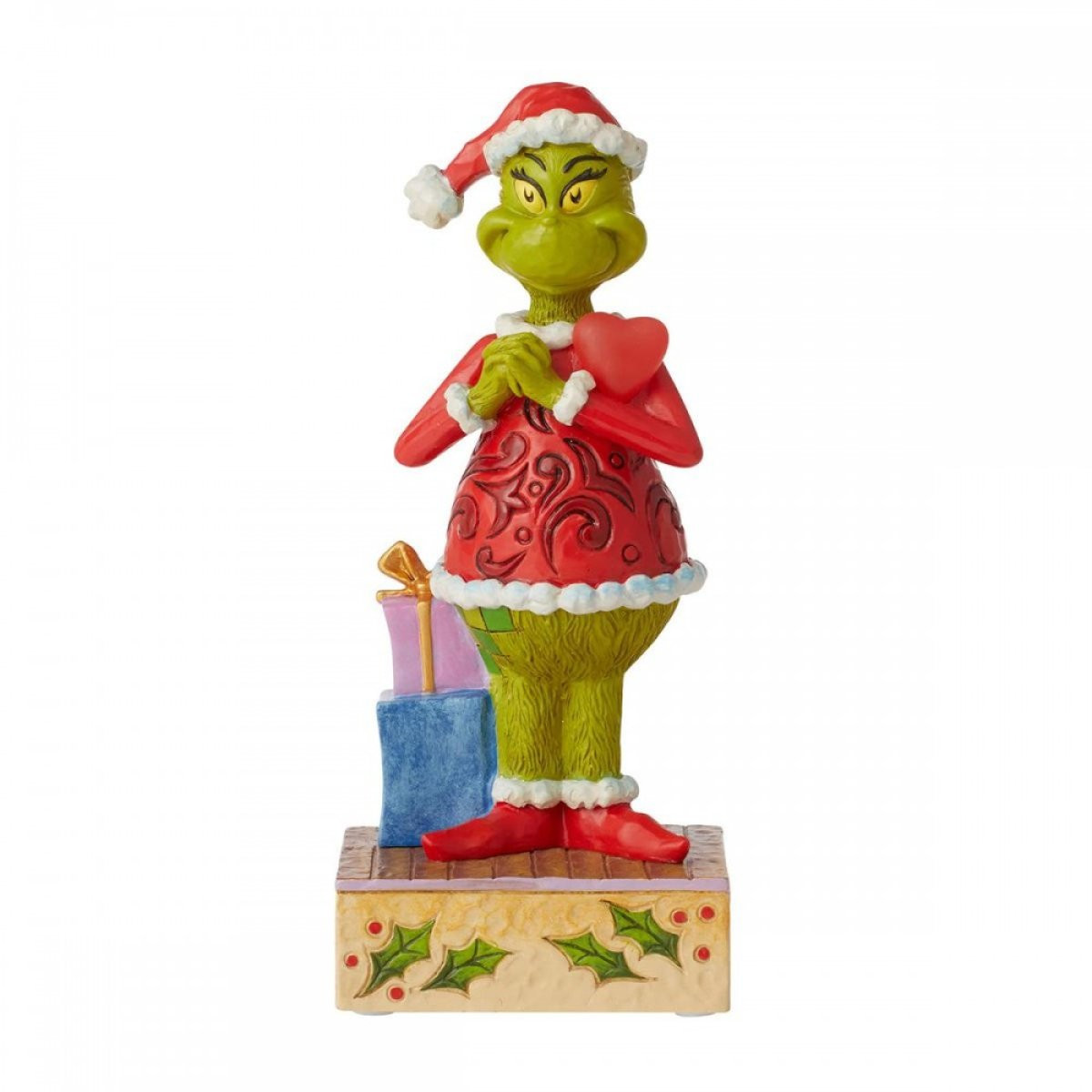 GRINCH JOYEUX AU COEUR CLIGNOTANT - JIM SHORE GRINCH