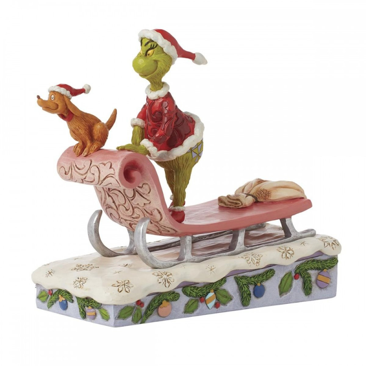 GRINCH ET MAX EN LUGE - JIM SHORE GRINCH