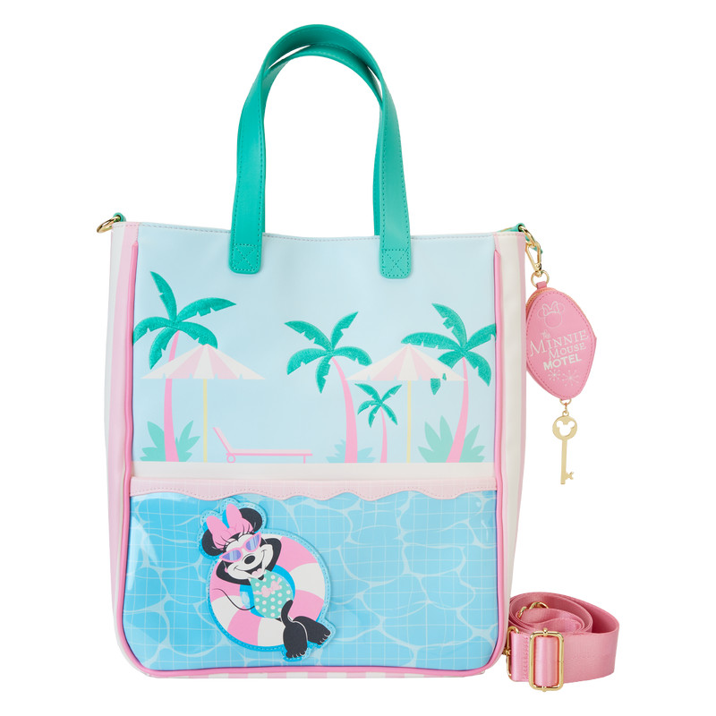 Totebag avec porte-monnaie Minnie Mouse style vacances au bord de la piscine - DISNEY LOUNGEFLY