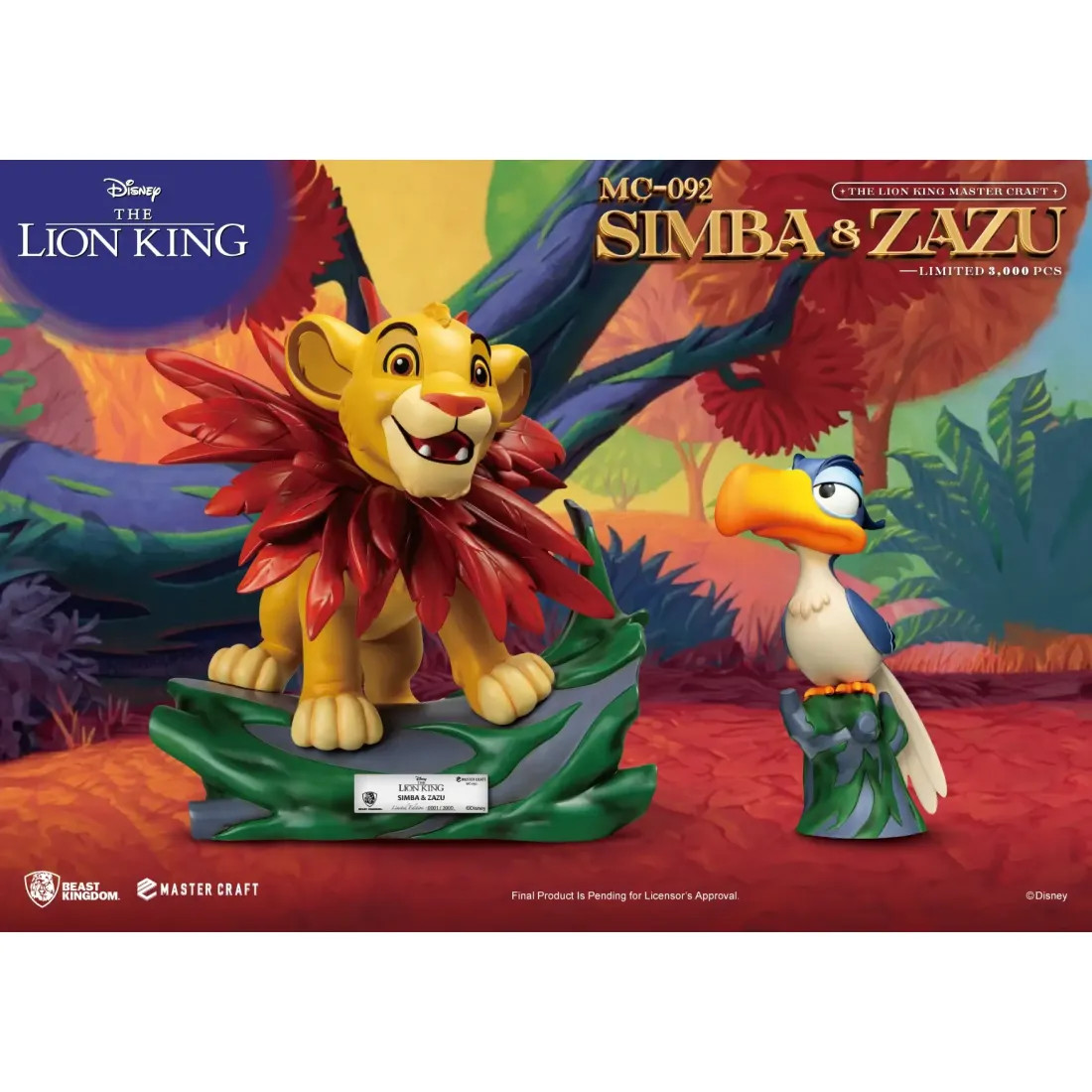 Le Roi Lion Mastercraft Jeune Simba & Zazu - DISNEY MASTERCRAFT