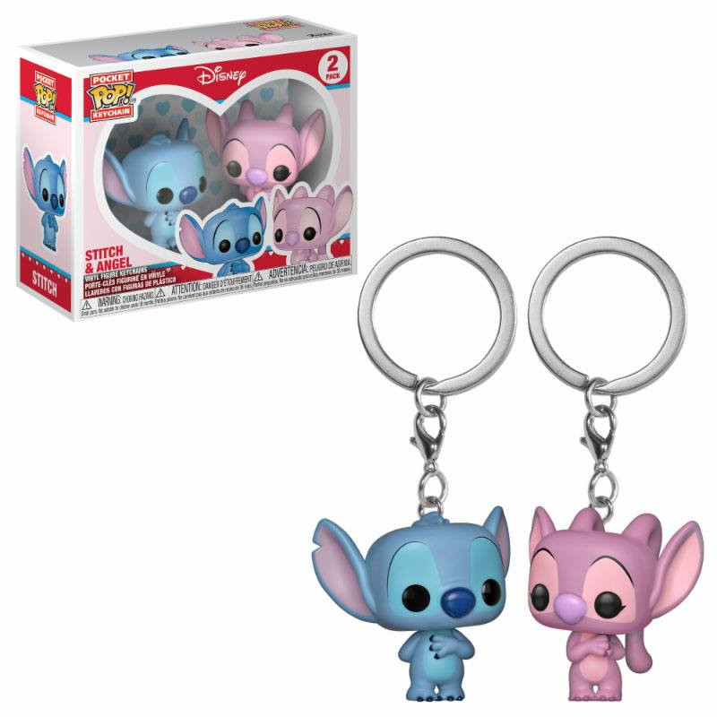 Lilo & Stitch pack porte-clés Pocket POP! Vinyle Stitch & Angel 4 cm