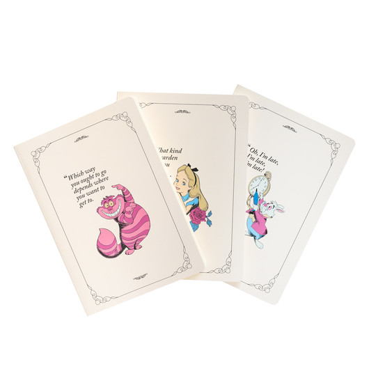 PACK 3 CARNETS A5 - DISNEY ALICE AU PAYS DES MERVEILLES