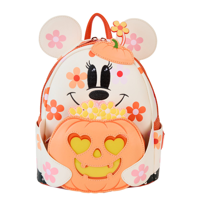 Mini sac à dos phosphorescent Minnie costume de fantôme fleuri - DISNEY LOUNGEFLY