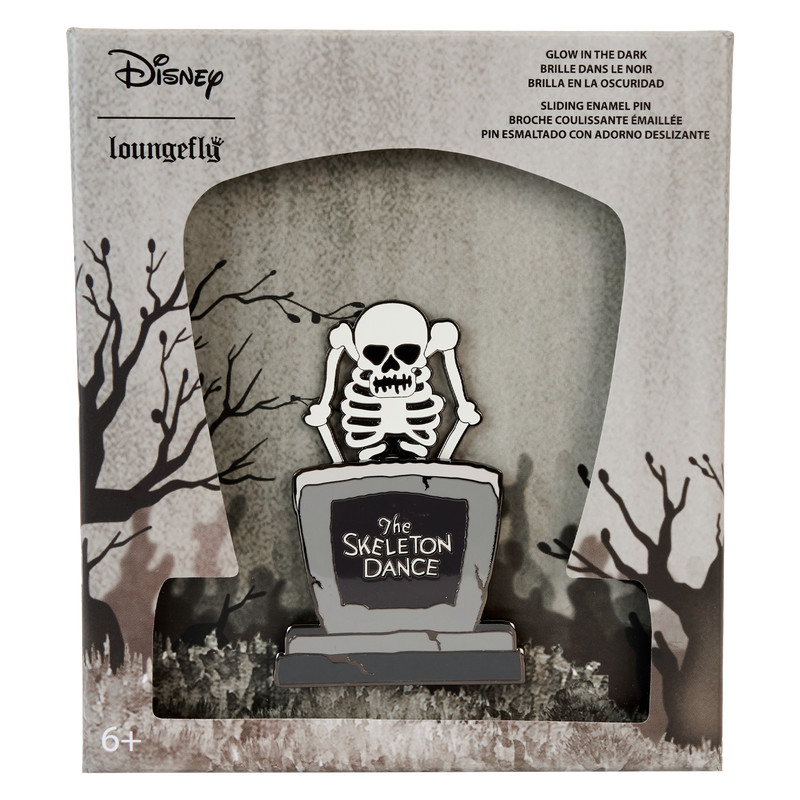 Pin's phosphorescent 95e anniversaire de The Skeleton Dance Coffret collector - DISNEY LOUNGEFLY