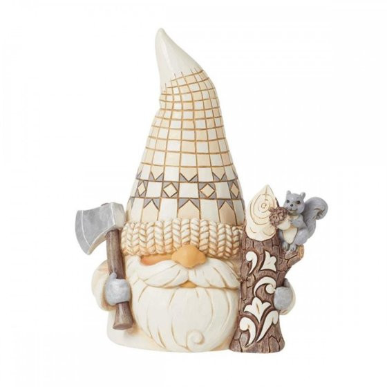 Figurine gnome bûcheron White Woodland - JIM SHORE HEARTWOOD CREEK