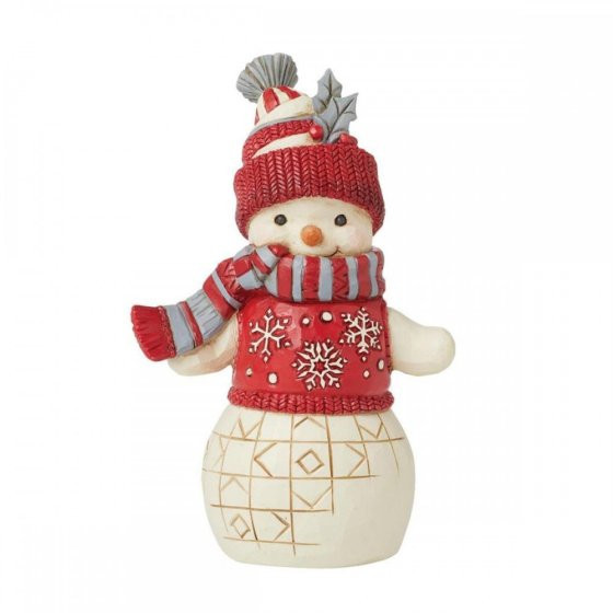 Figurine bonhomme de neige Noël nordique avec bonnet - JIM SHORE HEARTWOOD CREEK