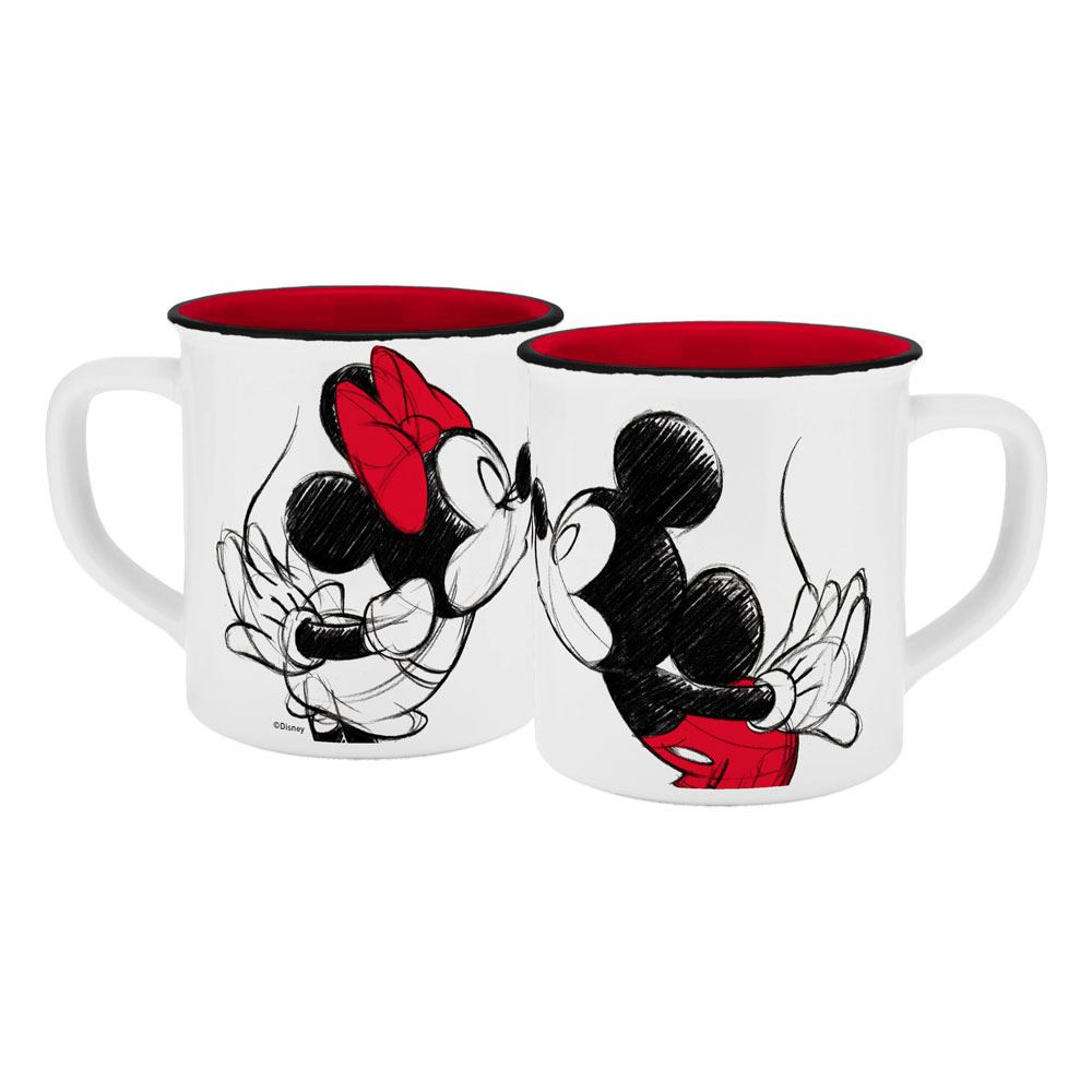 Mug Mickey Kiss Sketch Rouge - Disney Mickey & Minnie