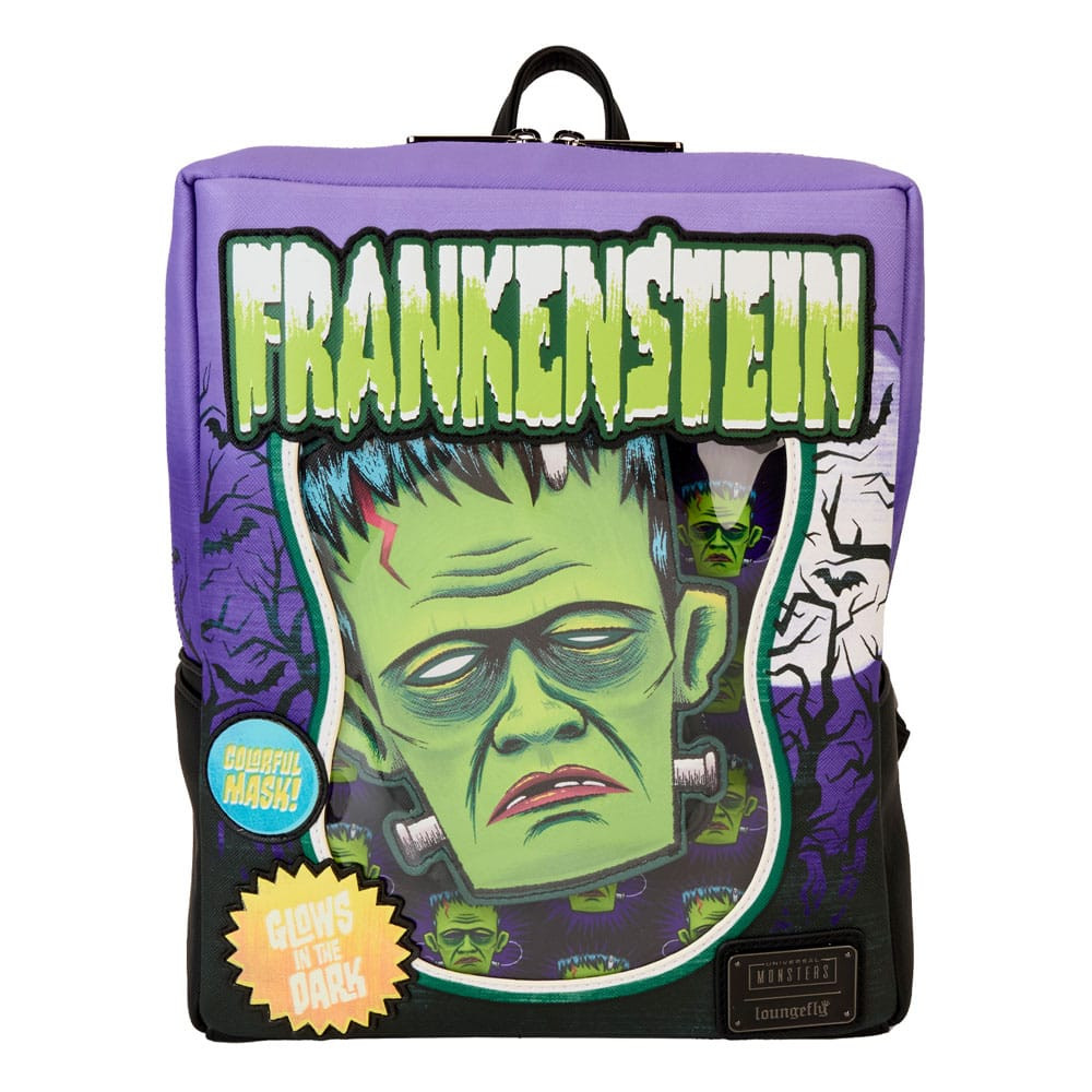 Mini sac à dos Frankenstein masque néon - Loungefly Universal Monsters