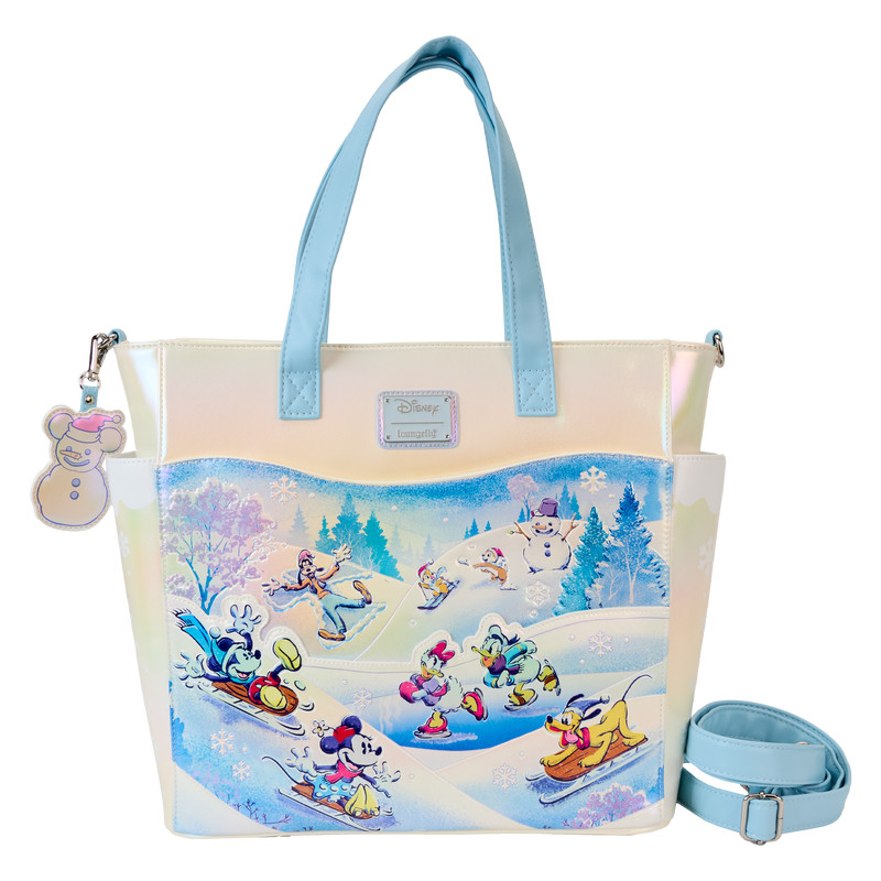 Tote bag convertible sac à dos Mickey & Friends Winter Wonderland Scene - DISNEY LOUNGEFLY