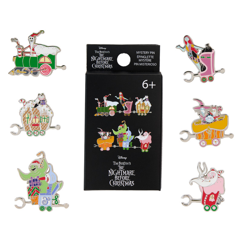 Pin's boite mystère train de la ville de Noël - Disney Loungefly L'étrange Noël de Monsieur Jack