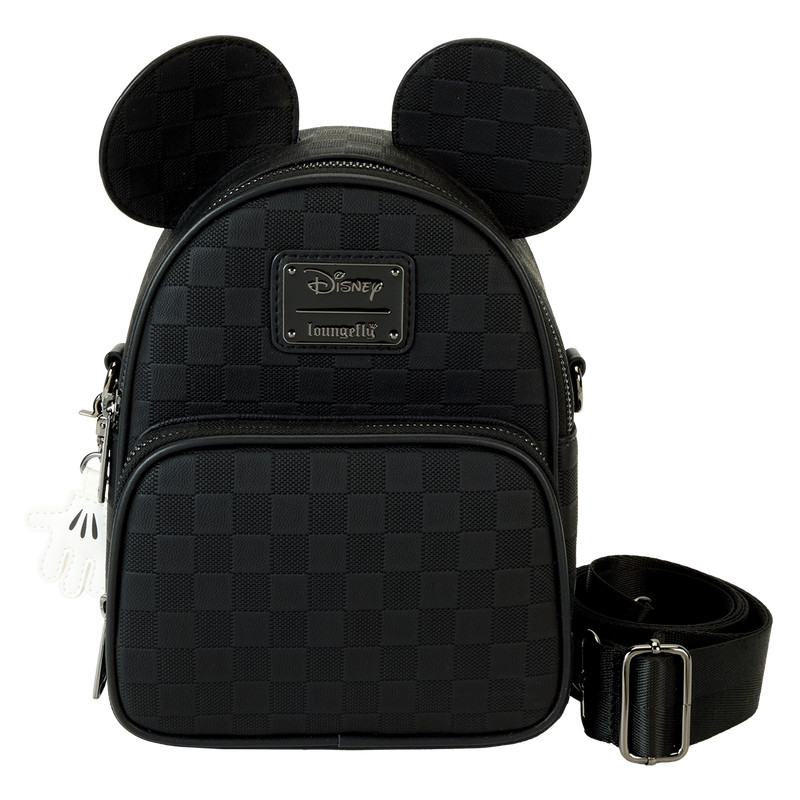 Convertible mini sac à dos et sac à bandoulière à carreaux Mickey Mouse - DISNEY LOUNGEFLY