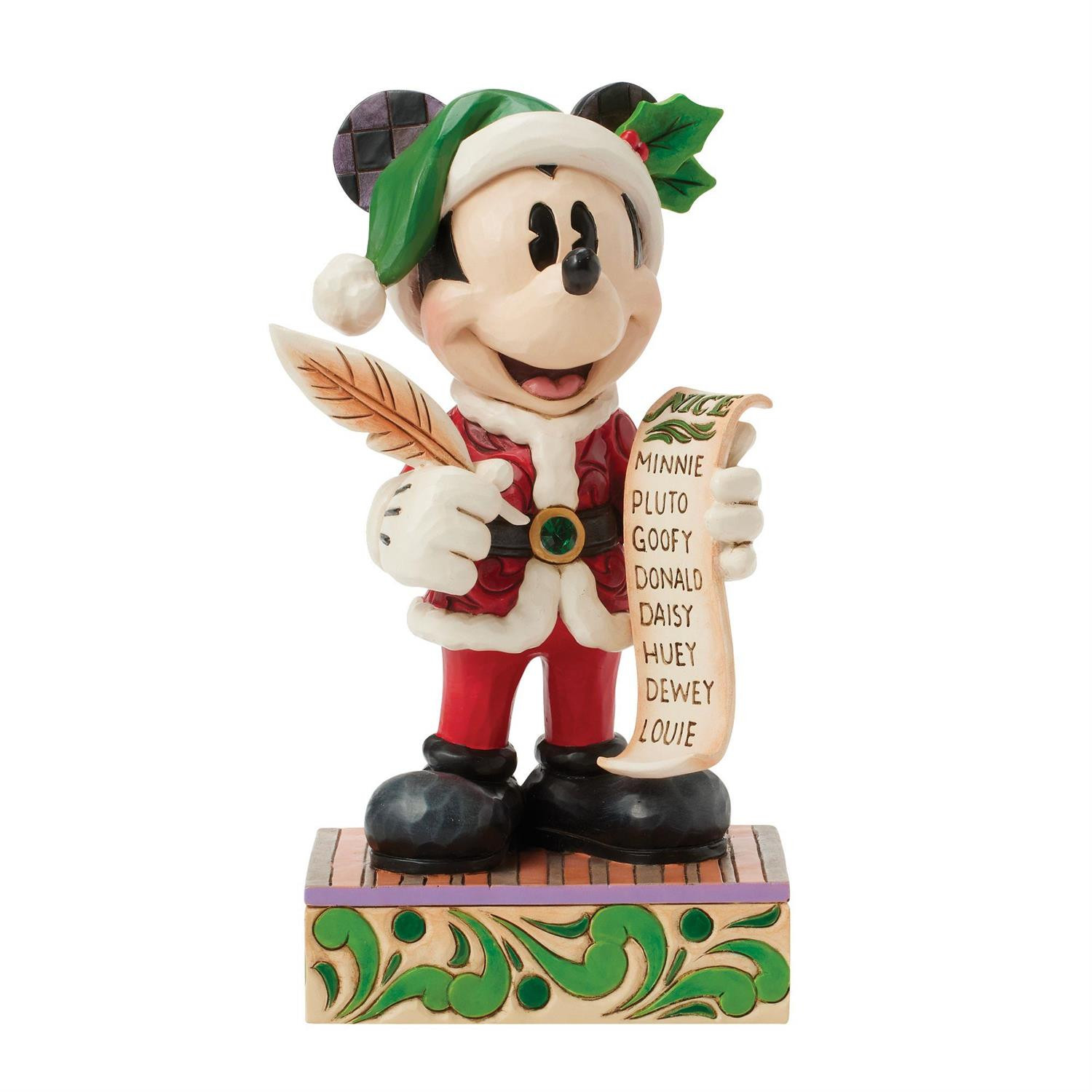 Mickey Père Noël avec liste - Disney Traditions