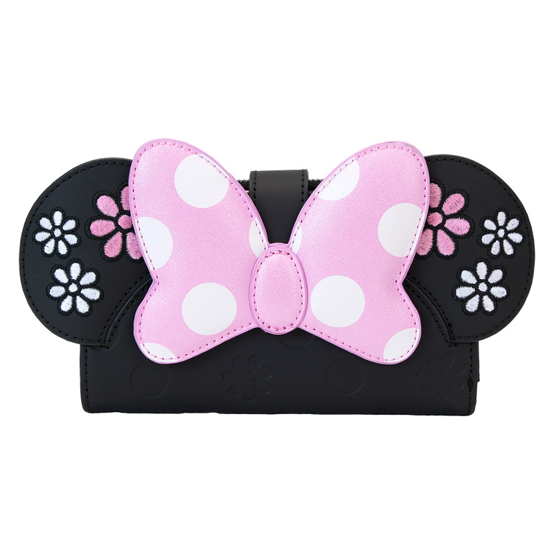 Portefeuille à rabat Minnie Mouse Floral Rock The Dots - DISNEY LOUNGEFLY