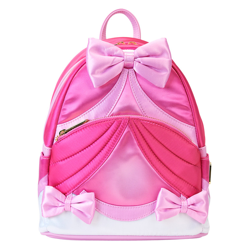 Mini sac à dos robe rose avec nœud - DISNEY LOUNGEFLY Cendrillon 75e anniversaire