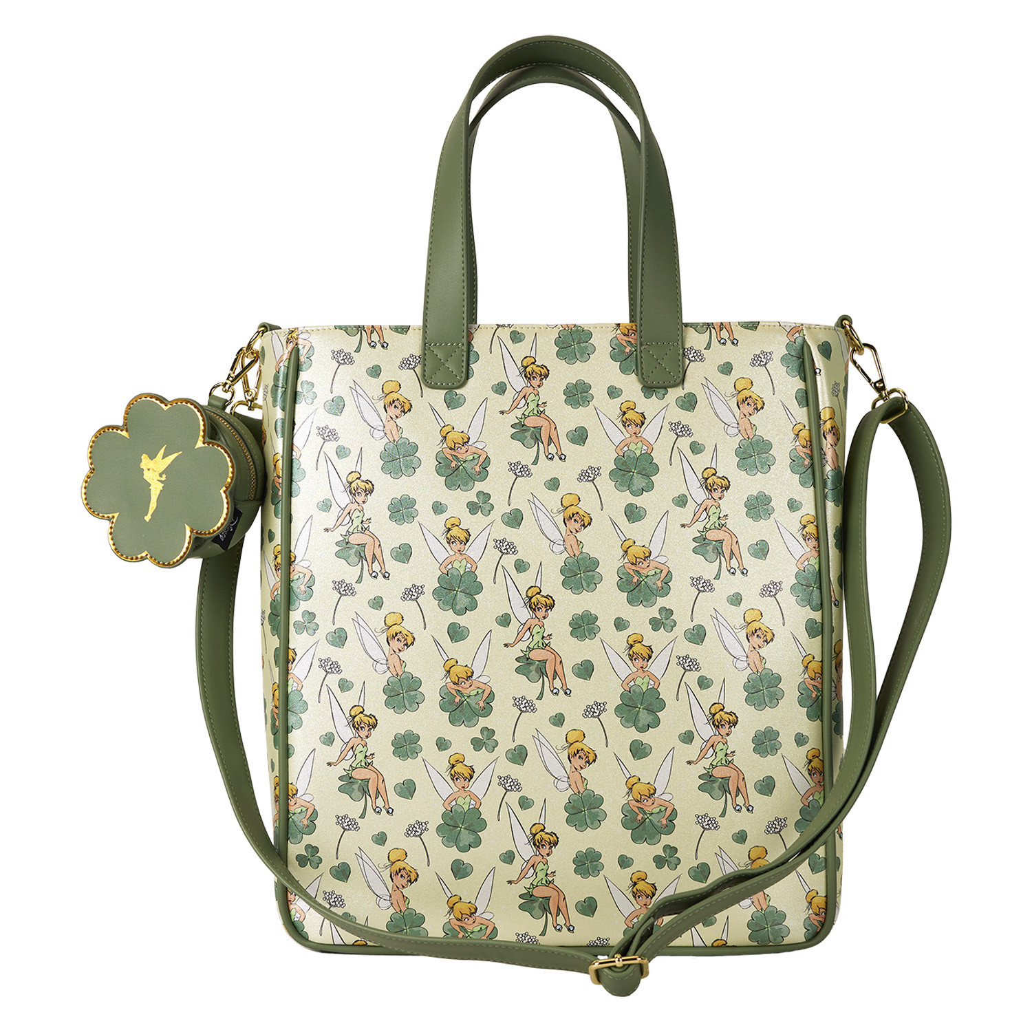 Tote Bag avec porte-monnaie trèfle à 4 feuilles - DISNEY LOUNGEFLY Fée Clochette 4