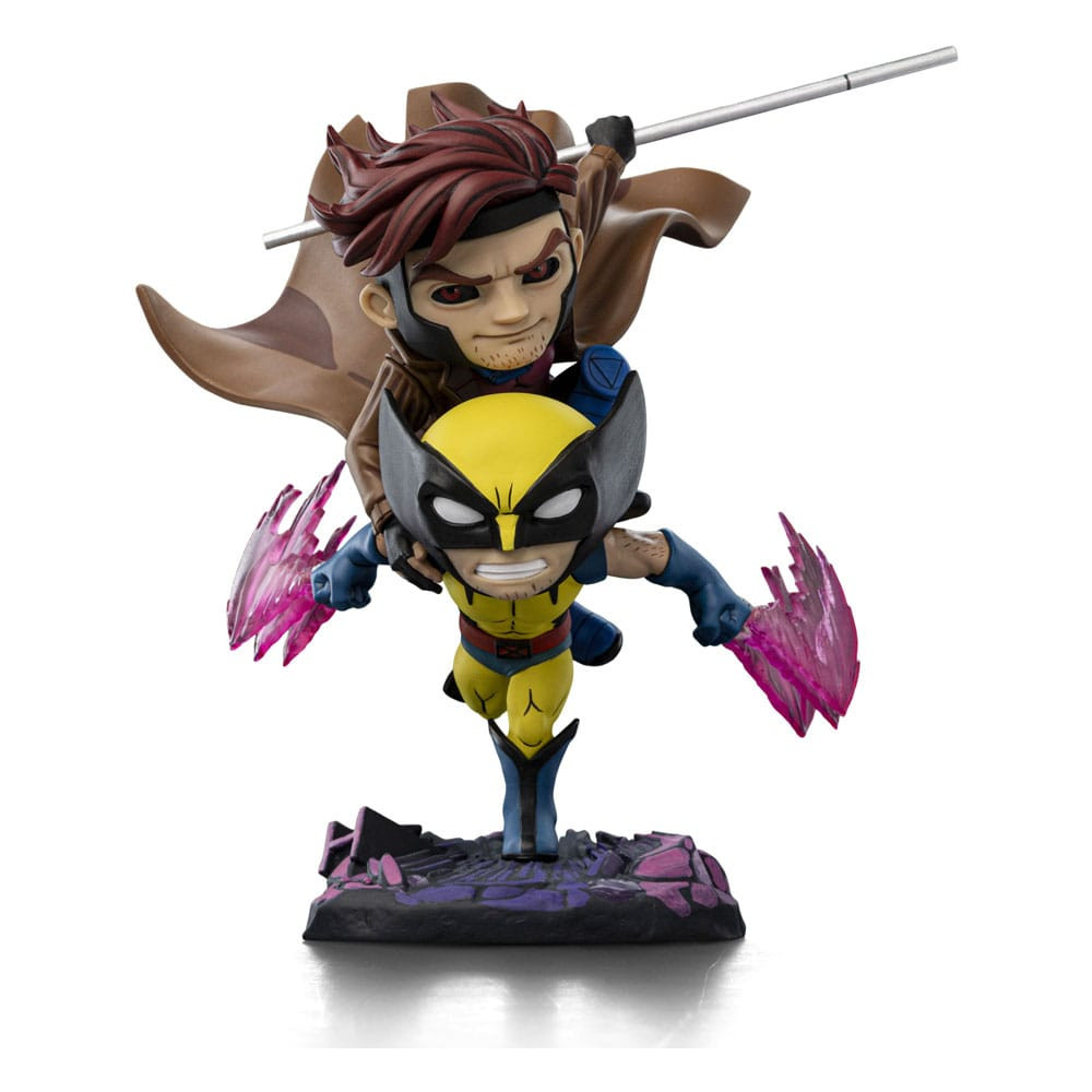 X-Men 97 figurine Mini Co. PVC Gambit and Wolverine 23 cm