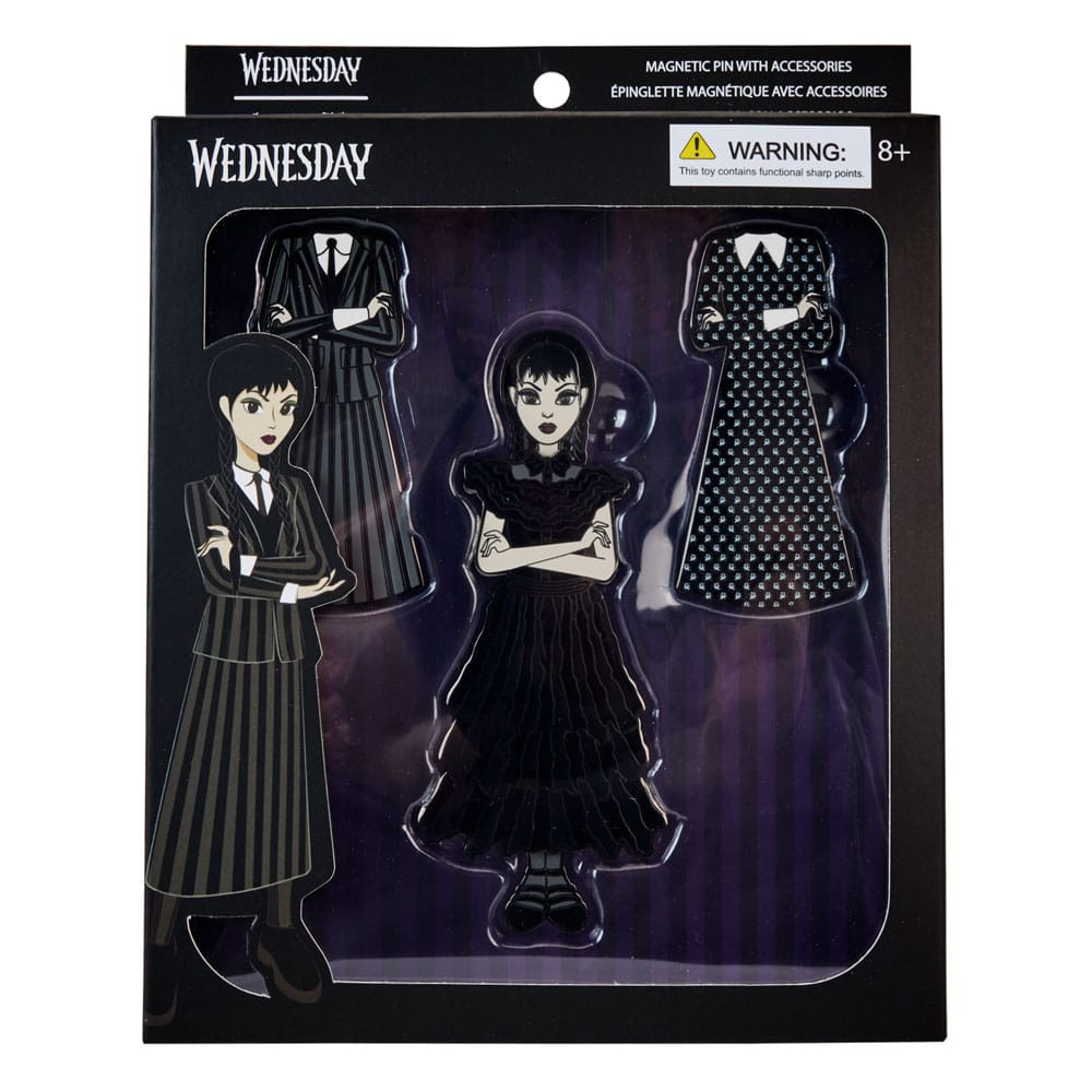 Wednesday by Loungefly Pin set 4 pin's émaillés Wednesday Addams Paper Doll 3 cm