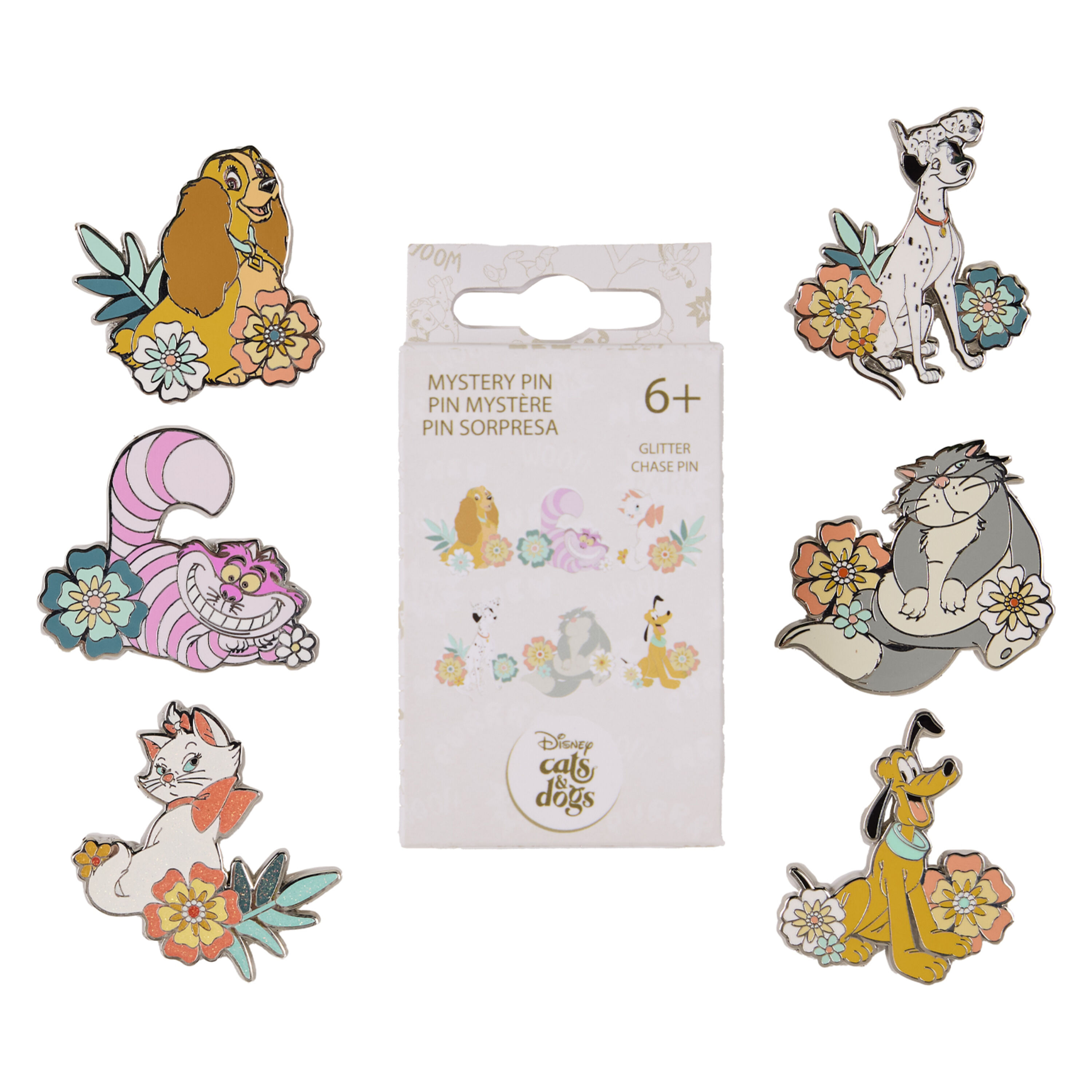 Pin's Mystery Box fleuri chiens et chats - DISNEY LOUNGEFLY