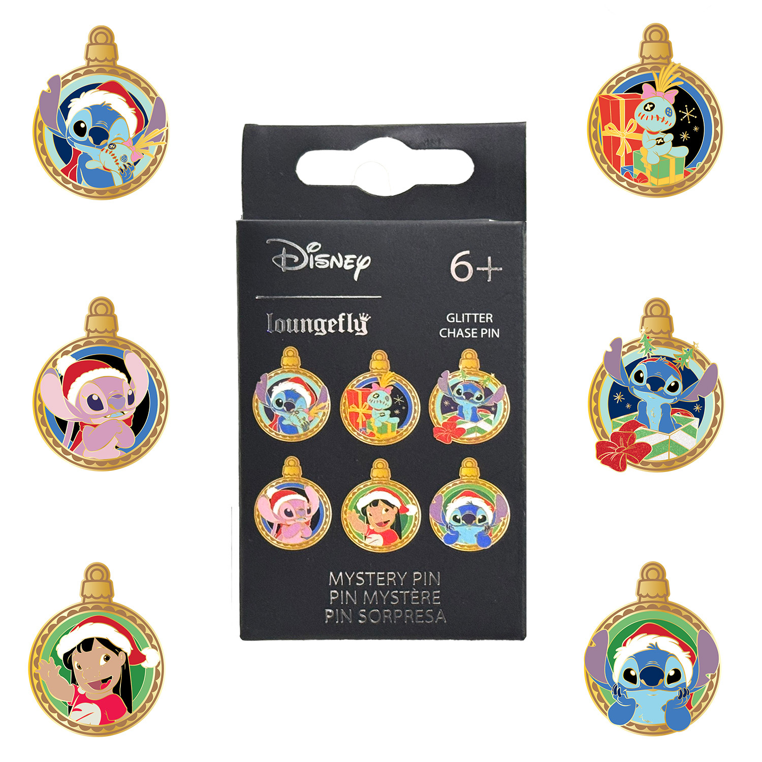 PIN'S MYSTERE DÉCORATIONS DE FÊTES LILO & STITCH - DISNEY LOUNGEFLY