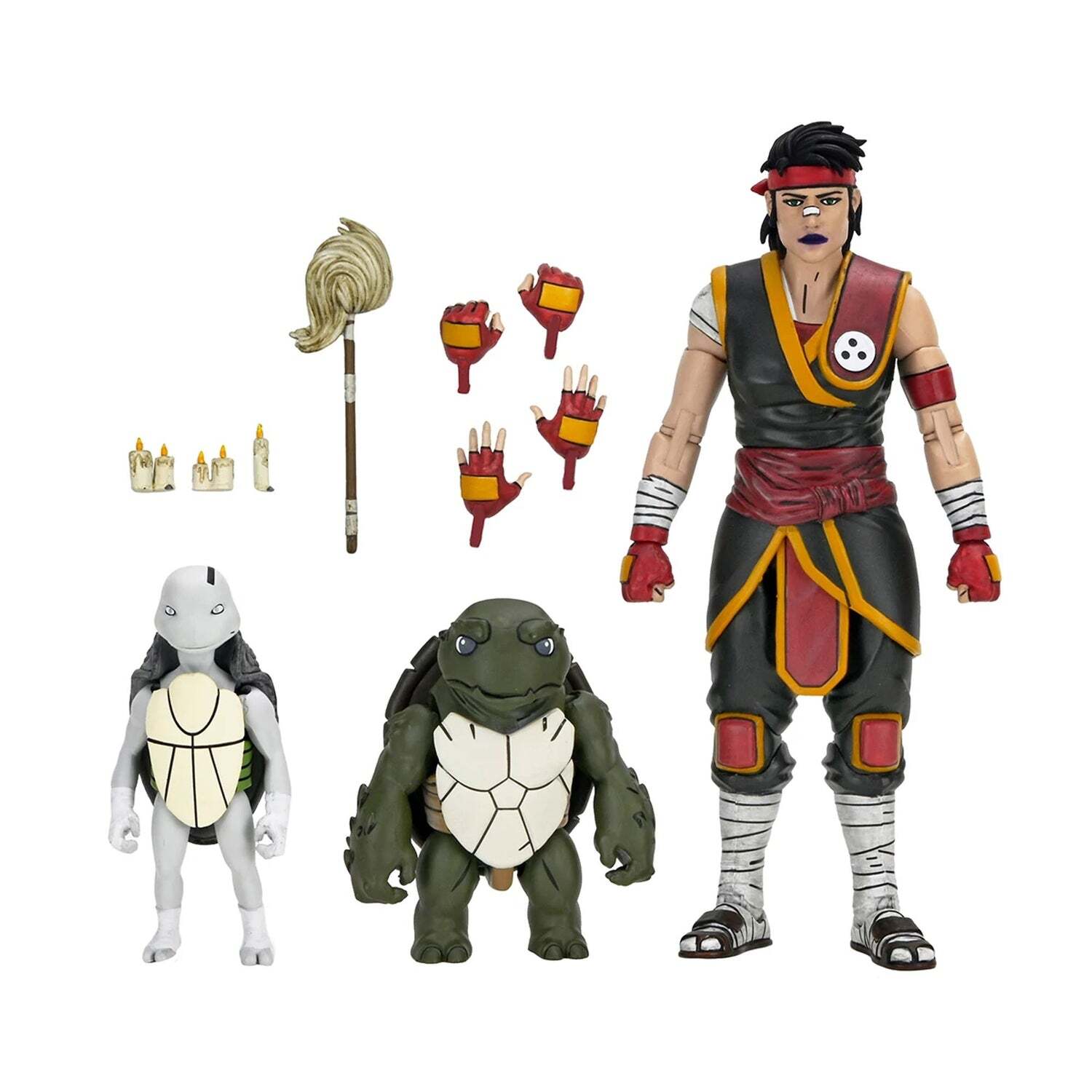 TORTUES NINJA (LE DERNIER RONIN - LES ANNÉES PERDUES) - FIGURINE ARTICULÉE DE 18 CM - CASEY MARIE AVEC BÉBÉ ODYN ET UNO