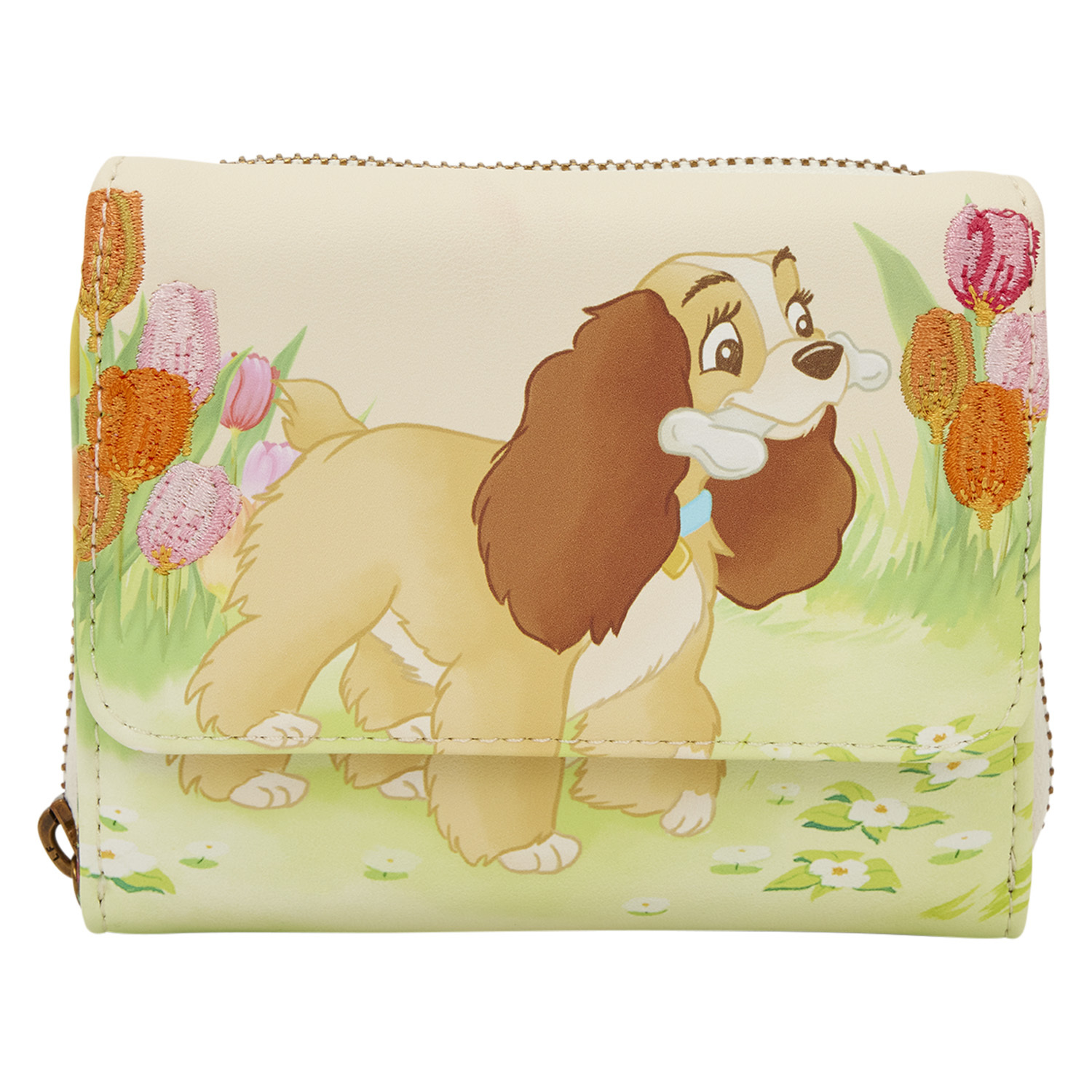 PORTEFEUILLE LADY TULIPE PASTEL - DISNEY LOUNGEFLY LA BELLE ET LE CLOCHARD